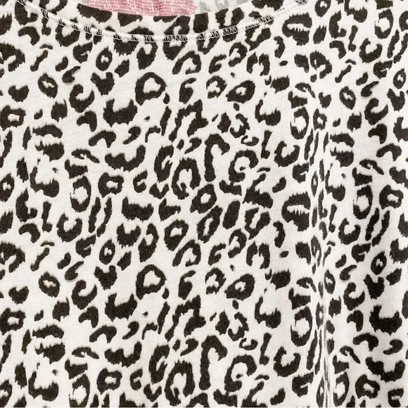 Victorias’s Secret | Leopard Print Tunic Loungewear White Black Size Large - Picture 3 of 5